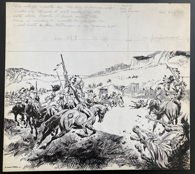 L'attaque du fort by Gino d'Antonio - Original Illustration