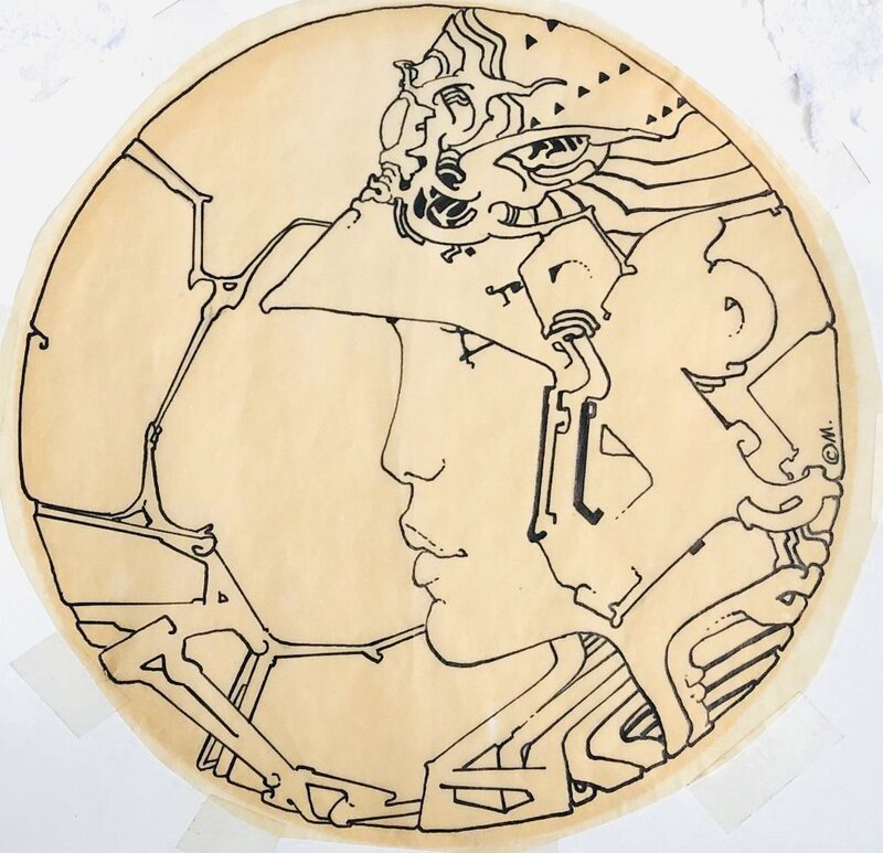 Starwatcher logo. par Moebius - Illustration originale