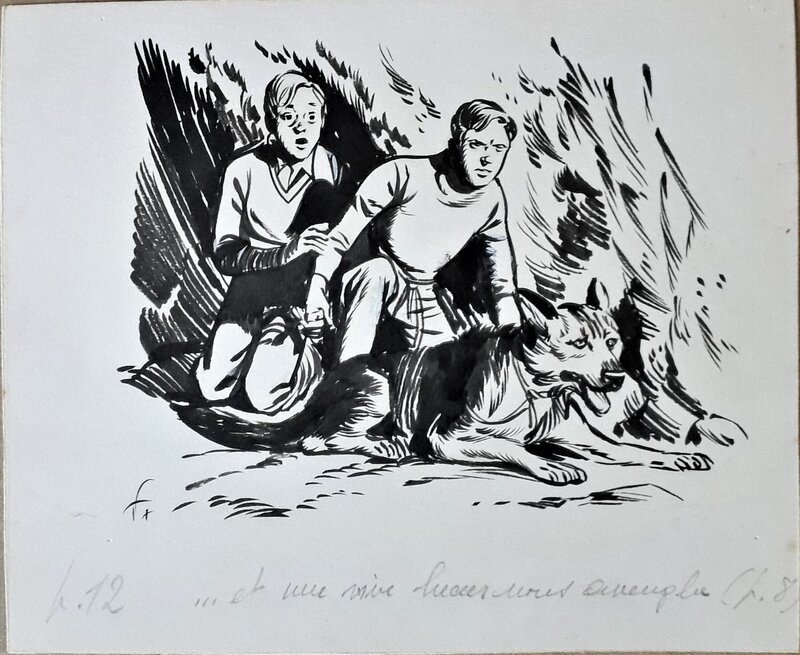 Fred & Liliane Funcken, Le Mystère de Trestignel - Original Illustration