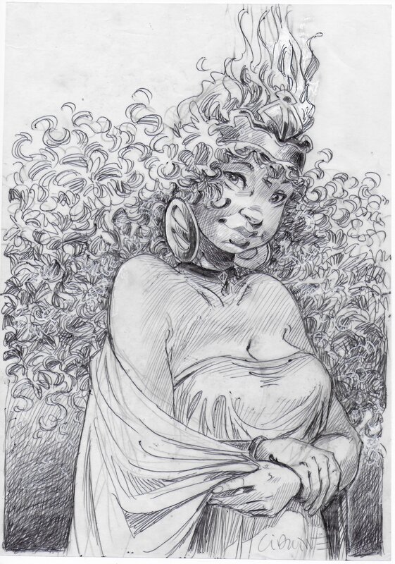 Lidwine, Mara dans « La quête de l'oiseau du temps ». - Planche originale