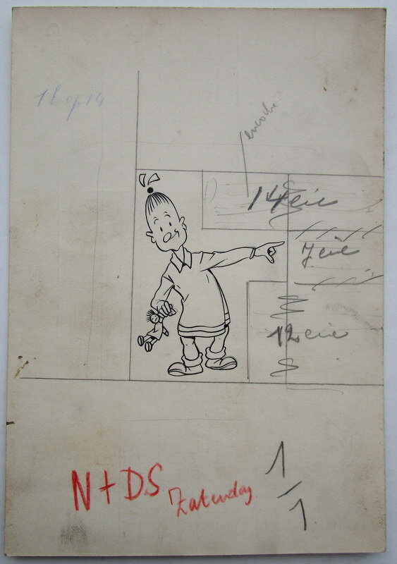 Willy Vandersteen, Wiske - Nieuwsblad - De standaard - Planche originale