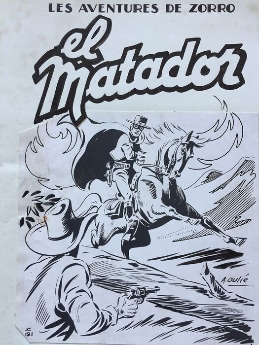 André Oulié, Zorro - el matador album complet de 38 planches - Planche originale