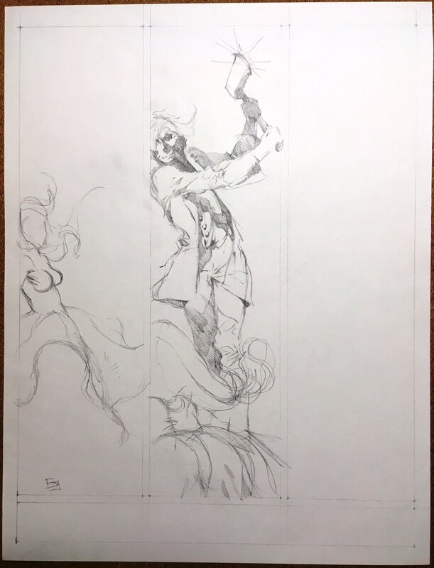 Vampirella #5 - An Axe To Grind by Jeffrey Jones. - Original art