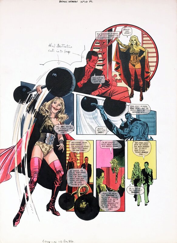 John M. Burns, Bionic Woman LOOK IN #10 p01 - Planche originale