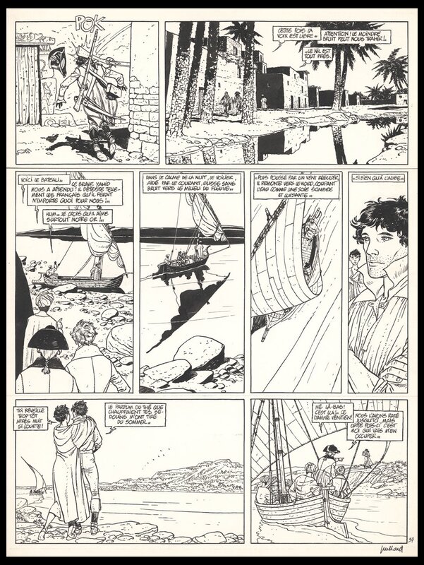 André Juillard, Jacques Martin, 1985 - Arno - Tome 2: L'oeil de Kéops - Planche originale