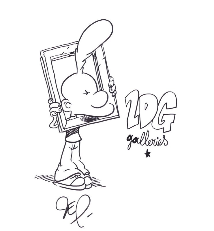 Zep & Titeuf pour 2DG - Page d'inscription francophone - Illustration originale