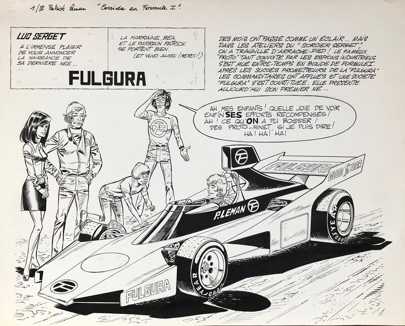 Christian Denayer, Patrick Leman • Corrida en Formule 1 - Planche originale