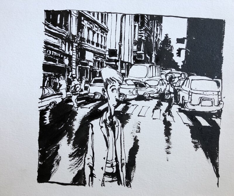 En route par Nicolas Dumontheuil - Illustration originale
