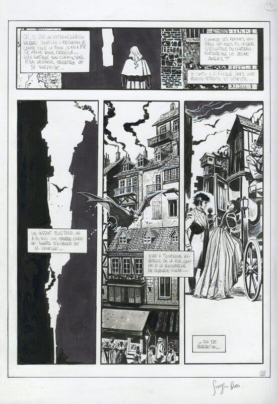 Dracula par Georges Bess - Planche originale