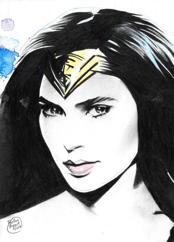Shelton Bryant, Wonder Woman (Gal Gadot) - Illustration originale