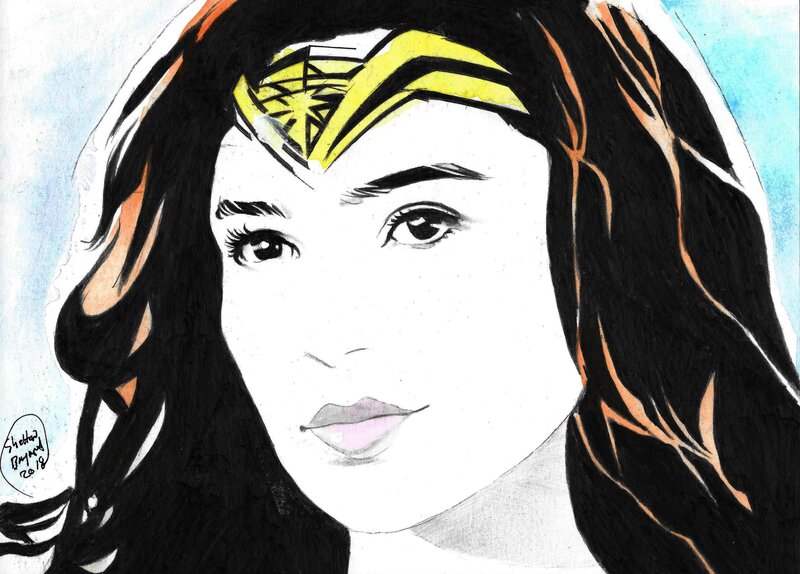 Shelton Bryant, Wonder Woman (Gal Gadot) - Illustration originale