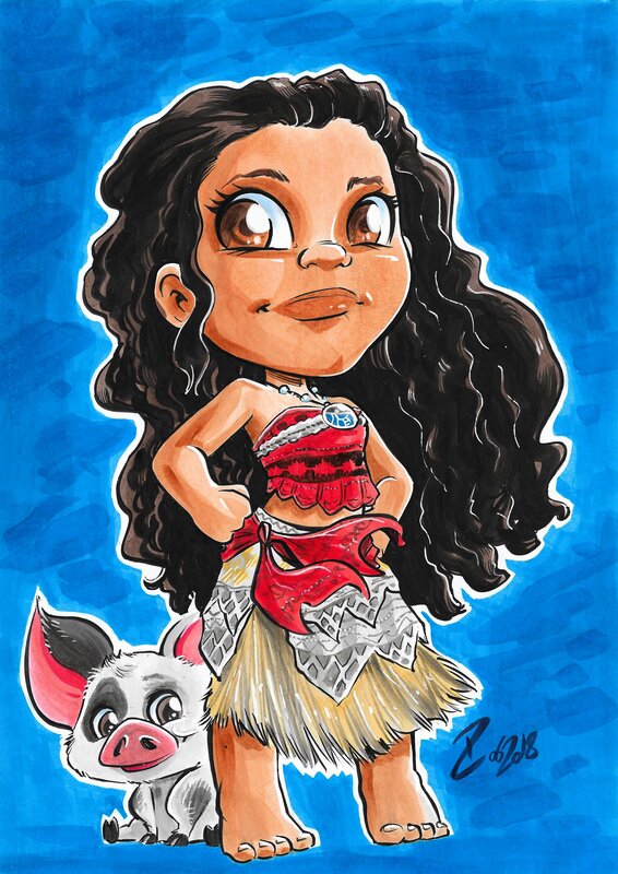 Moana par Philippe Cardona - Illustration originale