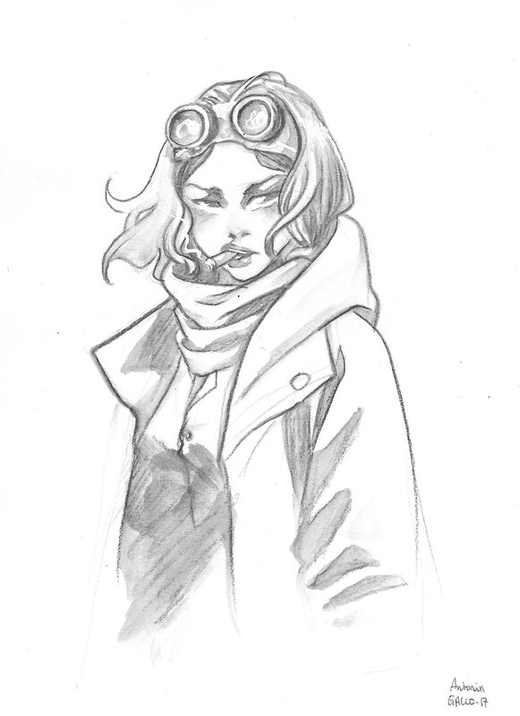 Jeune femme by Antonin Gallo - Original Illustration
