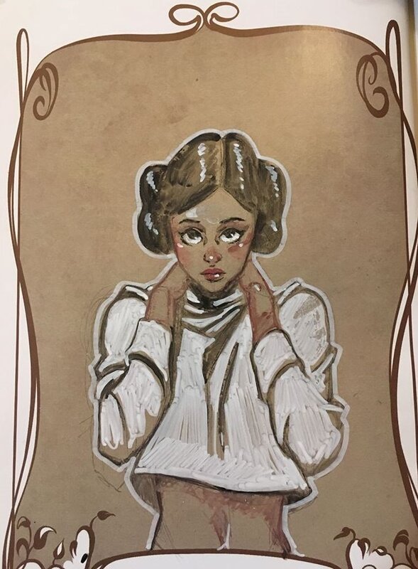 Princess Leia by Antonin Gallo - Sketch