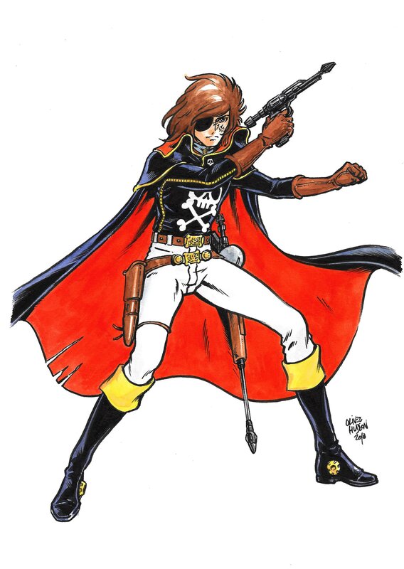 Captain Harlock par Olivier Hudson - Illustration originale