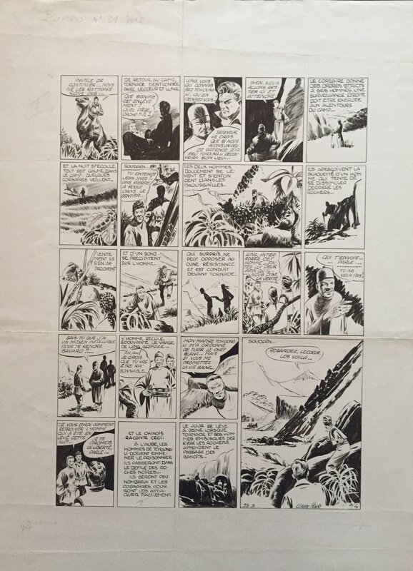 Capitaine Tornade par Claude-Henri Juillard - Planche originale