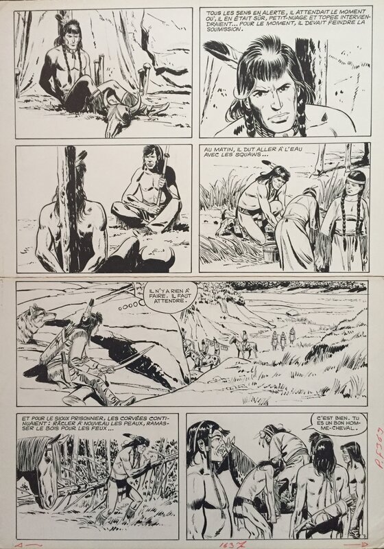 Loup-Noir par Kline, Jean Ollivier - Planche originale