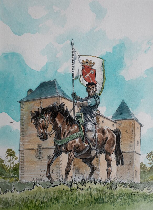 Hermann Huppen (Hermann), Les tours de Bois-Maury - Original Illustration