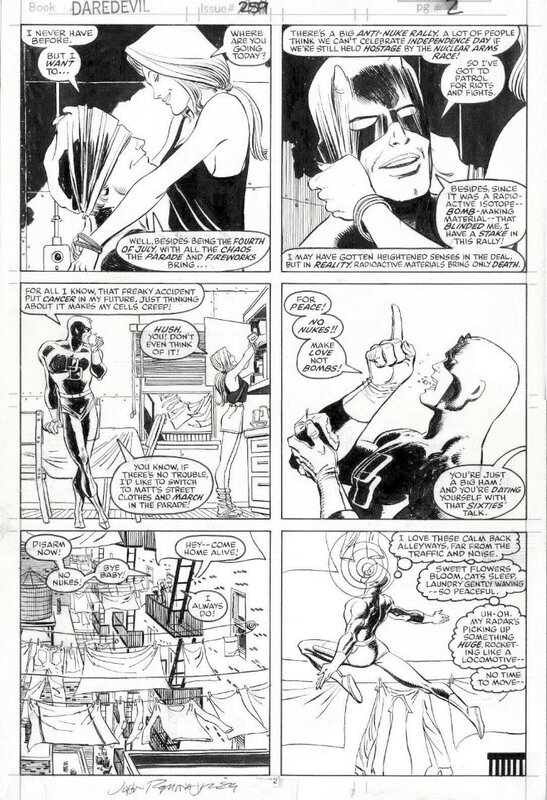 Daredevil #259 par John Romita Jr., Al Williamson - Planche originale