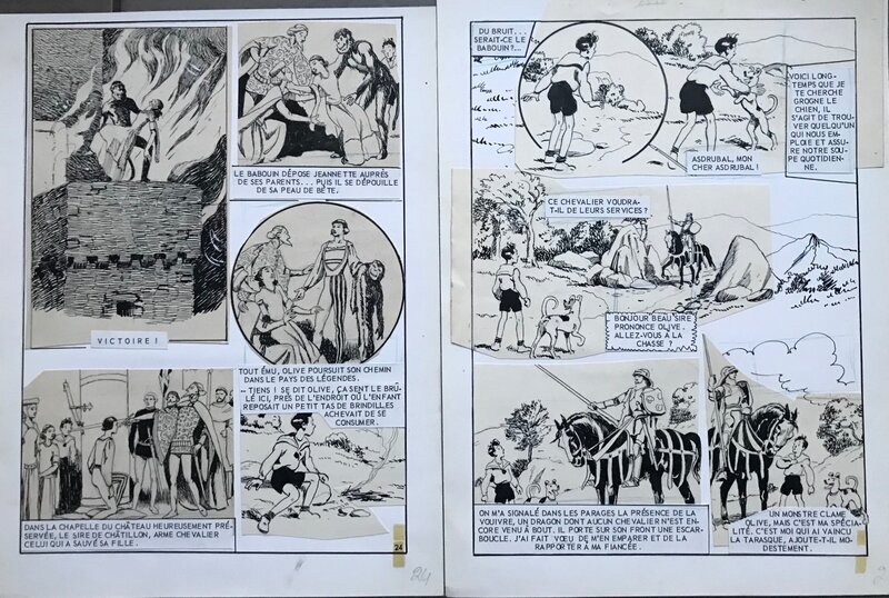 Joseph Porphyre Pinchon, Olive et Bengali au pays des légendes pl 24 & 25 - Comic Strip