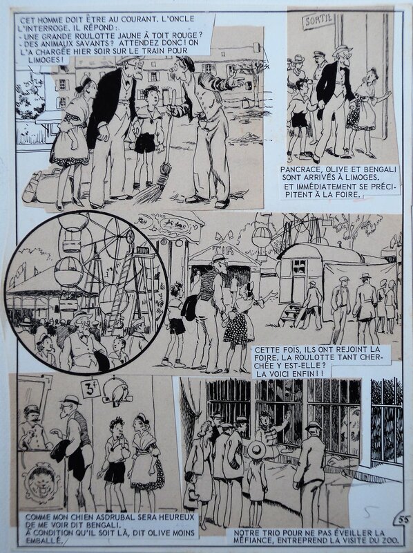 Joseph Porphyre Pinchon, Olive et Bengali font le tour de France pl 55 - Comic Strip
