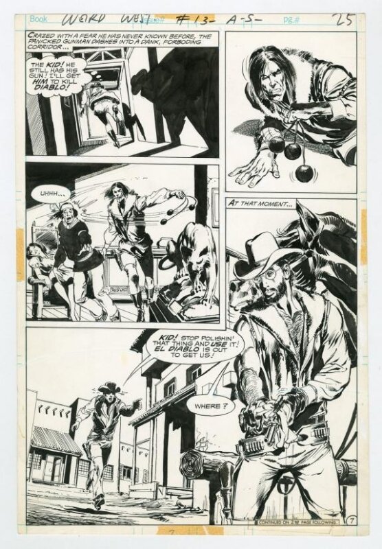 Neal Adams, Weird Western Tales 13 Page 7 - Planche originale