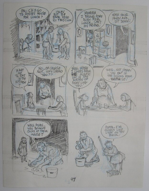 Will Eisner, Dropsie avenue - extra sketches - Original art