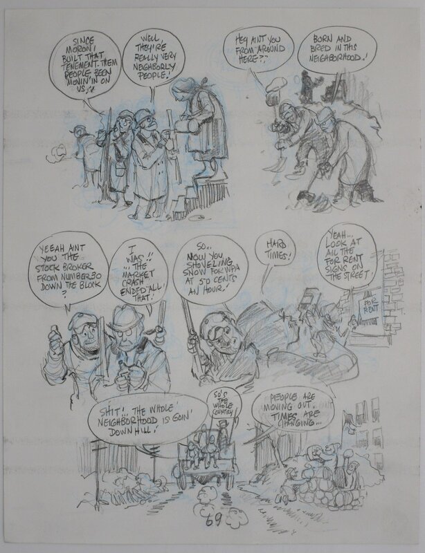 Will Eisner, Dropsie avenue - page 69 - Original art