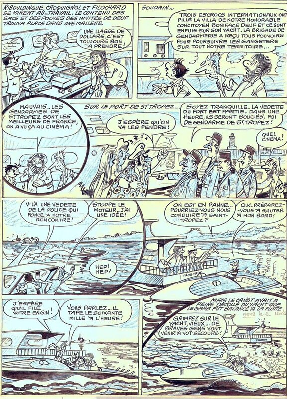 René Pellos, Les Pieds Nickelés à Saint-Tropez - Page 4 - Comic Strip