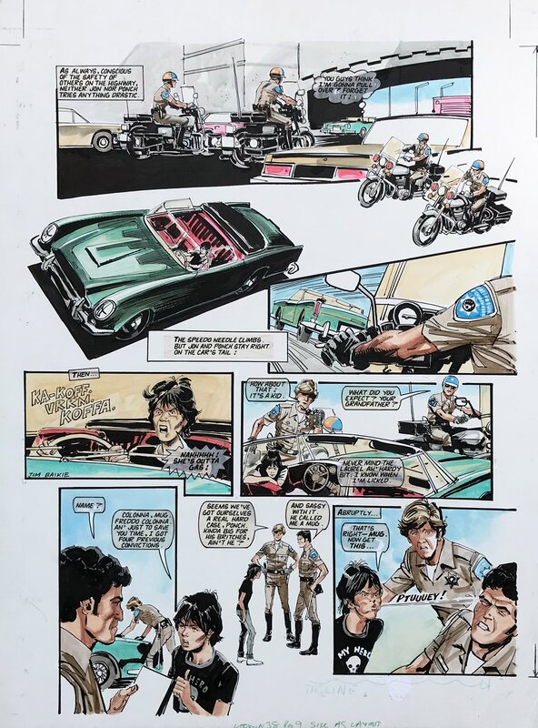 Jim Baikie, C.H.I.P.S • Look In • Aston Martin - Comic Strip