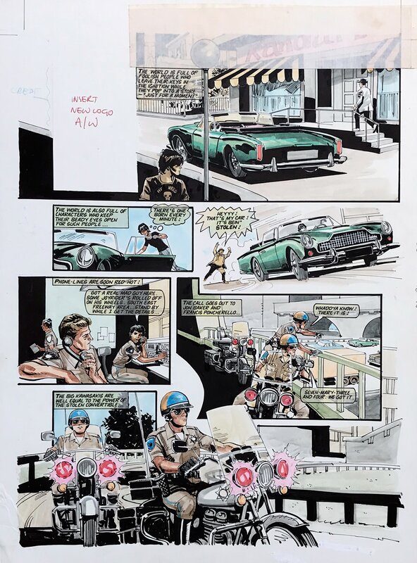 Jim Baikie, C.H.I.P.S • Look In • Aston Martin - Comic Strip