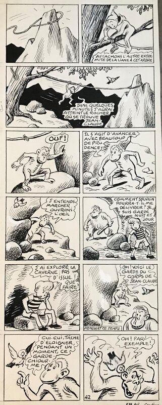 Sylvain et Sylvette par Maurice Cuvillier - Planche originale