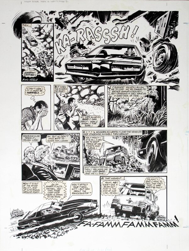 Knight Rider par Phil Gascoine - Planche originale