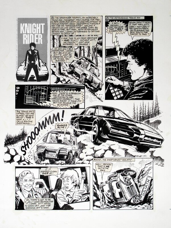 Knight Rider par Phil Gascoine - Planche originale