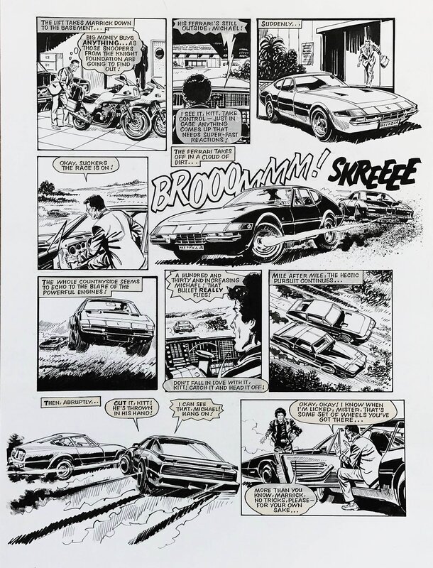 Phil Gascoine, Knight Rider • Ferrari - Comic Strip