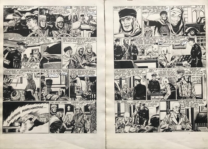 Raoul Giordan, Frank Nevil - Commando à Tripoli pl 5 & 6 publiées dans Dynamic n° 24 - Planche originale