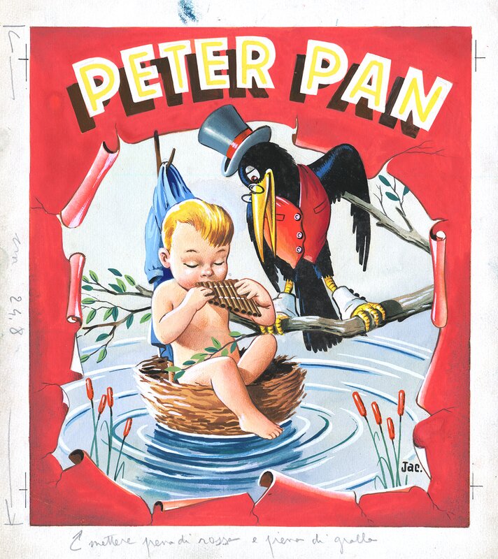 Carlo Jacono, Peter Pan (Collana Arcobaleno, Carroccio Edizioni) - Original Illustration