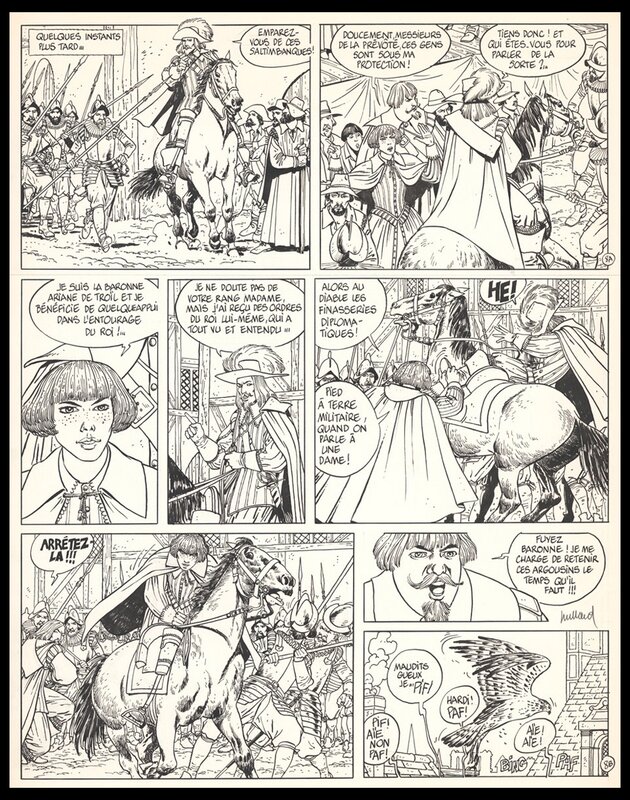 For sale - André Juillard, Patrick Cothias, 1980 - Masquerouge - Le Retour de l’homme oiseau - Planche n°8 - Comic Strip