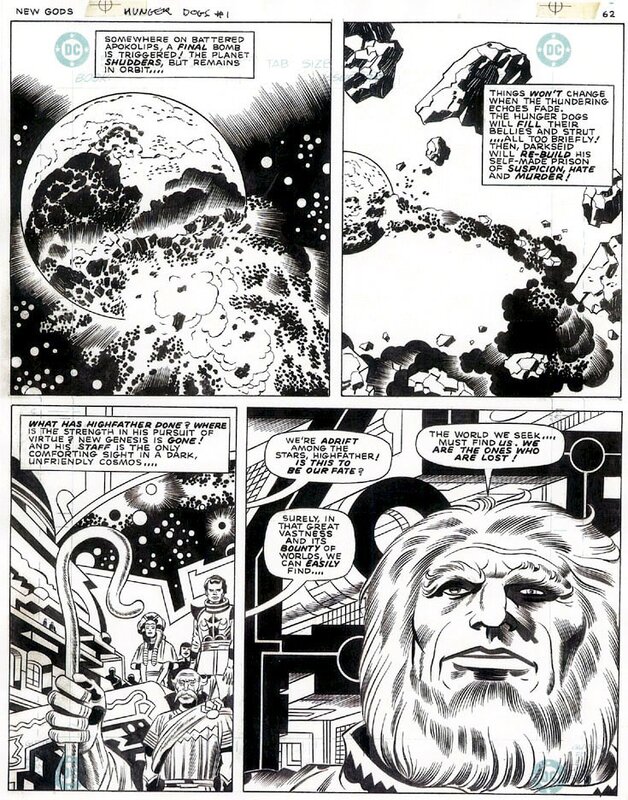 Jack Kirby, Mike Royer, Dave Bruce Berry, New Gods - Hunger Dogs Page 62 - Planche originale
