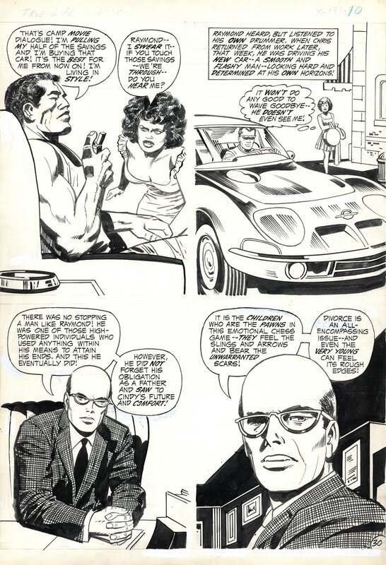 Jack Kirby, True Life Divorce p30 • Opel GT - Planche originale