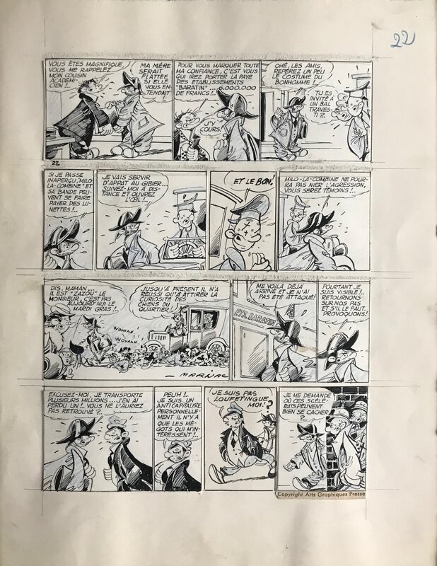 Marijac, Les trois mousquetaires du maquis pl 22 - Planche originale