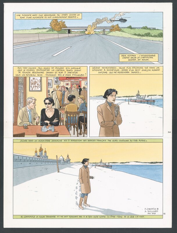 André Juillard, Pierre Christin, 2009 - Léna - Tome 2: Léna et les trois femmes - Page de fin - Planche originale