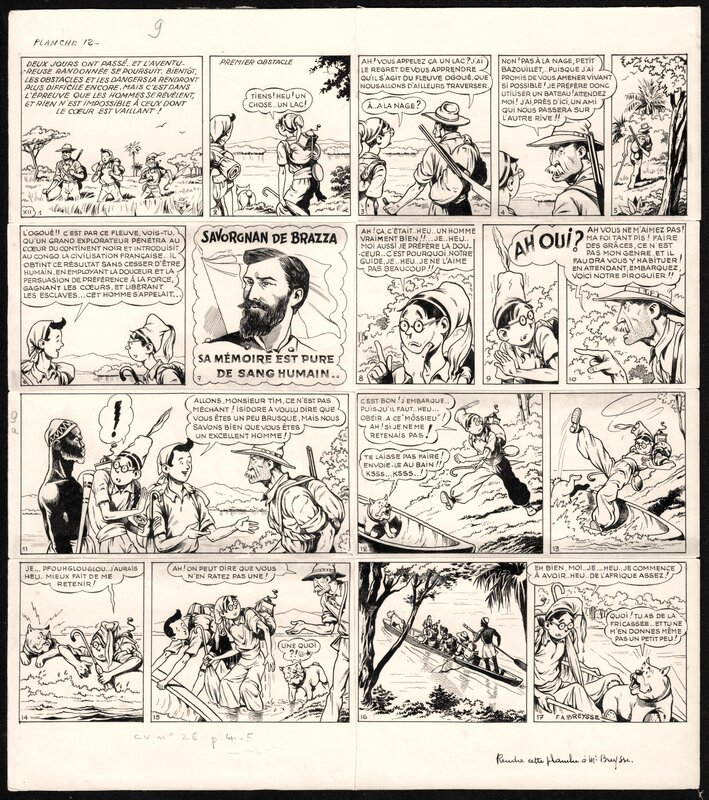 Frédéric-Antonin Breysse, Oscar Hamel et Isidore - Planche originale