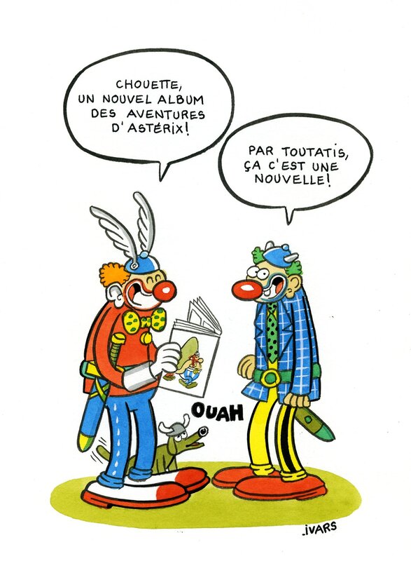 Clin d'oeil Astérix par Éric Ivars - Illustration originale