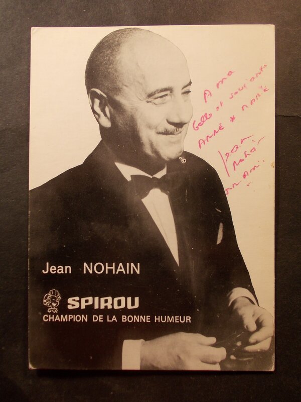 André Franquin, Carte dédicacée du Cirque Spirou (5) Jean NOHAIN, circa 1960. - Original art