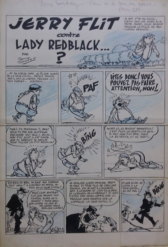 Pierre Tabary, Jerry FLIT contre LADY REDBLACK - Comic Strip