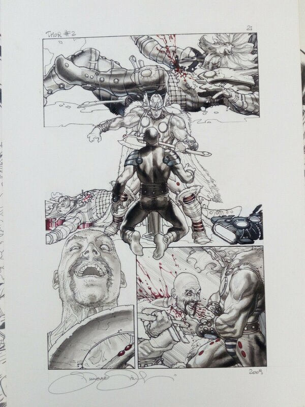 Thor Half Splash par Simone Bianchi - Planche originale