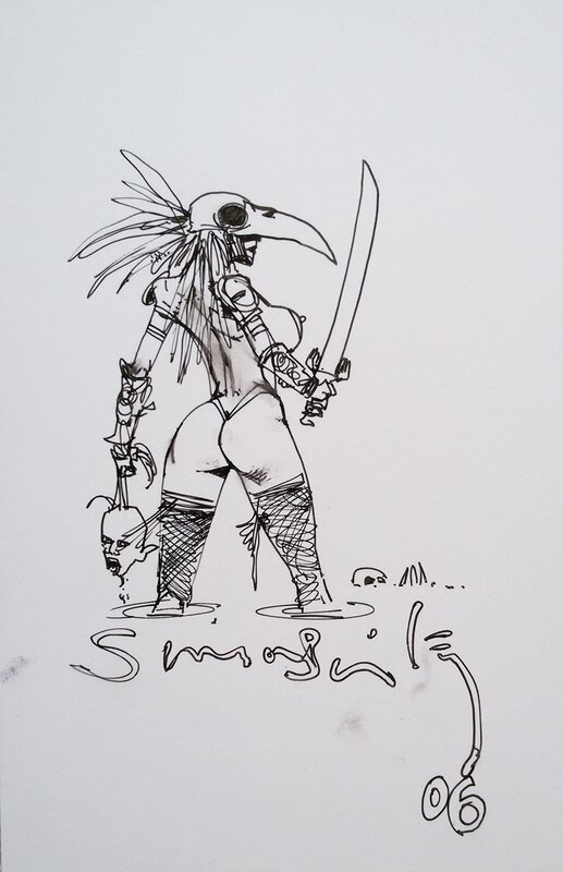 Simon Bisley - Ashen (full cirkle II) - Sketch