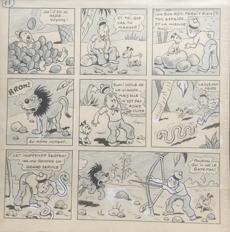 Inconnu par Maurice Cuvillier - Planche originale