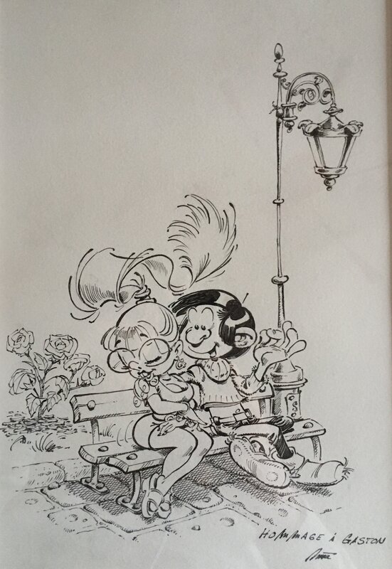 Hommage à Franquin by Radič-Miša Mijatović - Original Illustration